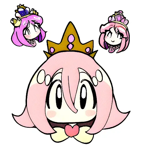The crown of prinsess peach  tattoo design idea