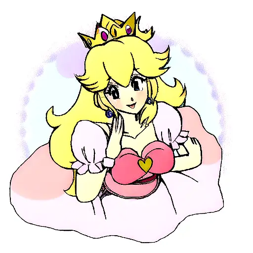 Princess peach crown tattoo design idea