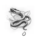 snake on a sword  tattoo design idea