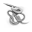 snake on a sword  tattoo design idea