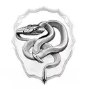 snake on a sword  tattoo design idea