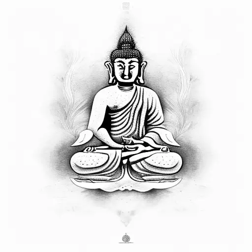 budha tattoo design idea
