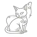 fairy cat  tattoo design idea