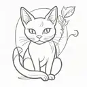 fairy cat  tattoo design idea