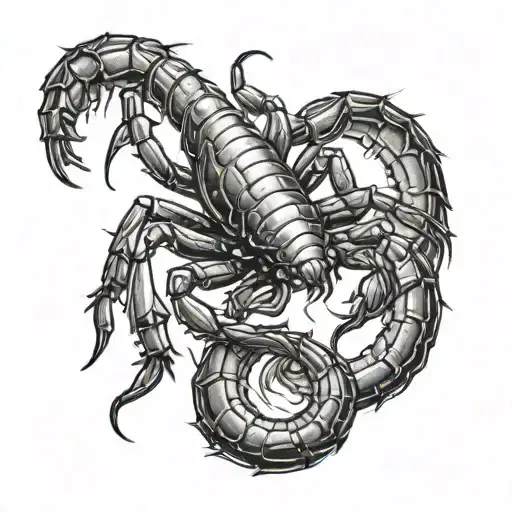 Incorporate unforgiven into a scorpion design tattoo design idea