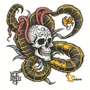 unforgiven word and scorpion tattoo design idea