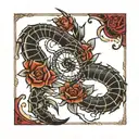 unforgiven word and scorpion tattoo design idea