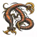 unforgiven word and scorpion tattoo design idea