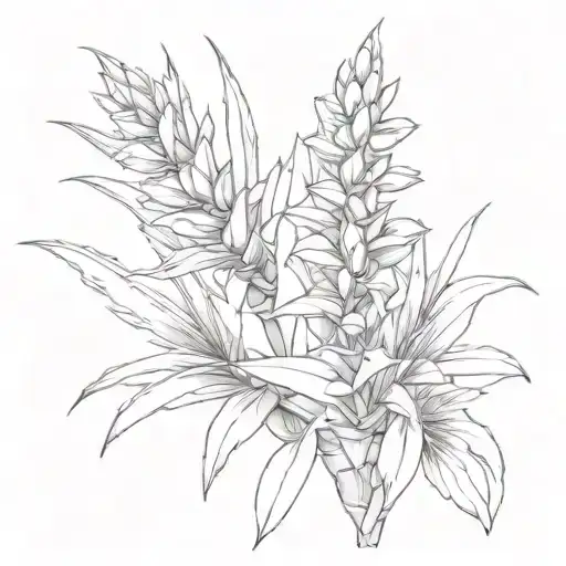 yucca plant tattoo design idea