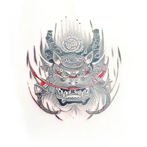 katana, anime tattoo design idea