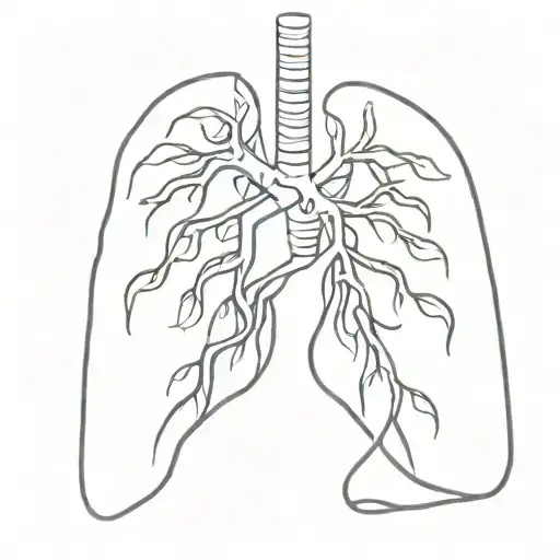 lung with banaid tattoo design idea