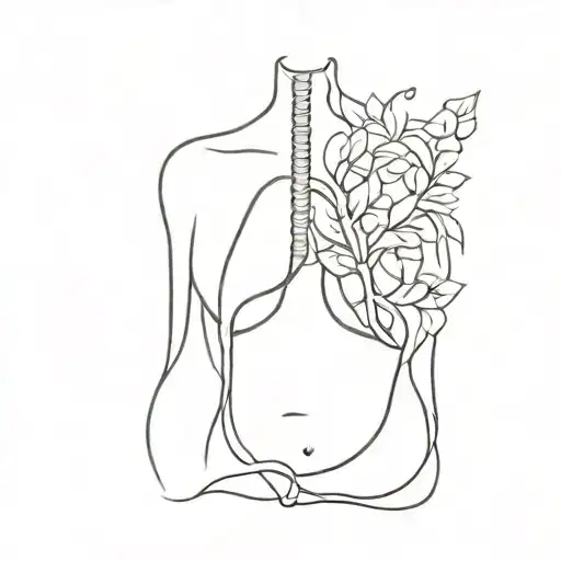 lung with banaid tattoo design idea
