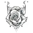 concha com flor tattoo design idea