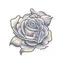 concha com flor tattoo design idea