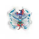 Taiwanese blue magpie  tattoo design idea