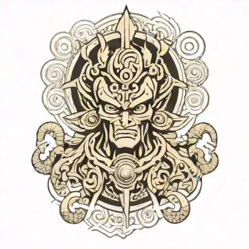 exodia yu gi oh tattoo design idea