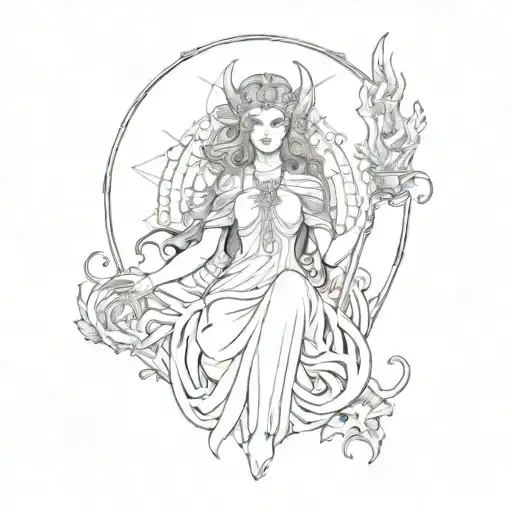 Hecate, full body tattoo design idea