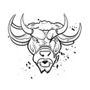 Angry bull tattoo design idea