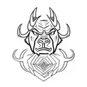 Angry bull tattoo design idea