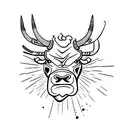 Angry bull tattoo design idea