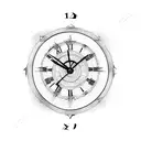 roman numeral clock tattoo design idea