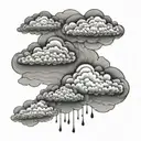 cloud, outline, simple, small, beautiful, new age tattoo design idea