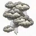 cloud, outline, simple, small, beautiful, new age tattoo design idea