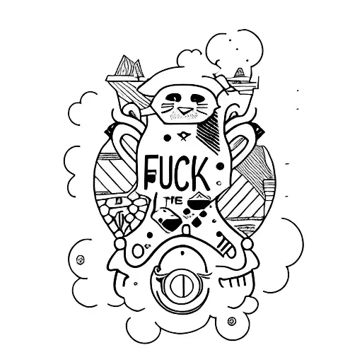 frase Fuck me  tattoo design idea