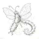 caterpillar metamorphosis tattoo design idea