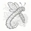 caterpillar metamorphosis tattoo design idea
