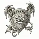 design a tattoo showing that I'm submissive and locked in chastity and I am a cuckold for my wife tattoo design idea