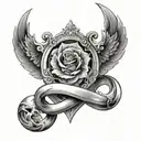 design a tattoo showing that I'm submissive and locked in chastity and I am a cuckold for my wife tattoo design idea