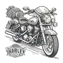 simple harley motorcycle tattoo design idea