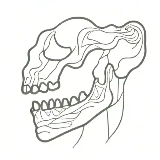 injured jaw tattoo design idea