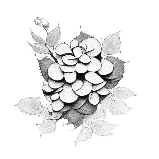 hydrangea tattoo design idea