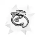 Snake wrapping around 2001 roman numeral format tattoo design idea