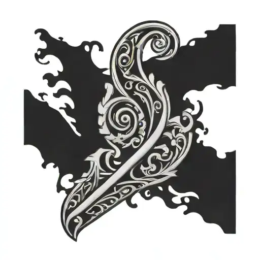 welsh love spoon tattoo design idea