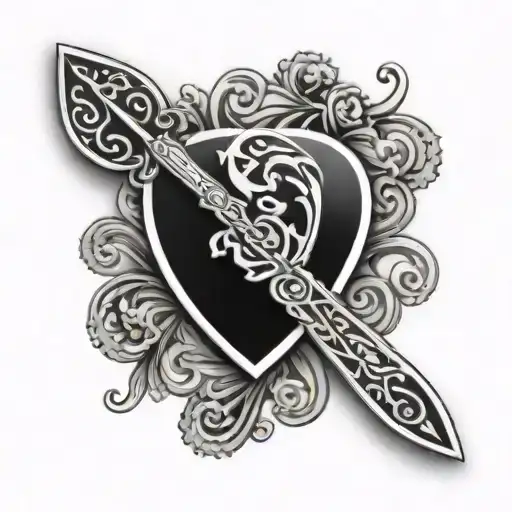welsh love spoon spatula tattoo design idea