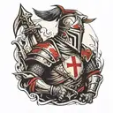knights Templar warrior tattoo design idea