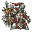 knights Templar warrior tattoo design idea