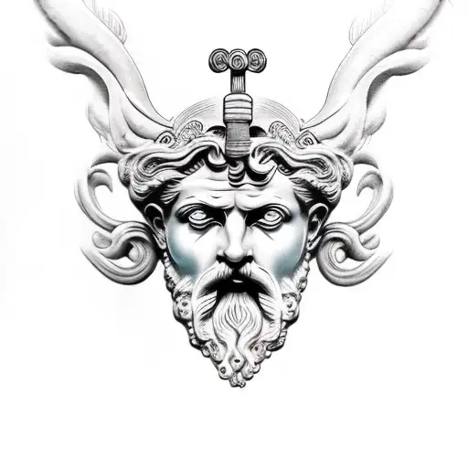 Greek mythology Zeus tattoo design idea