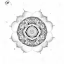 Mandala with a haloed Mary tattoo design idea