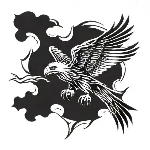 eagle soaring tattoo design idea