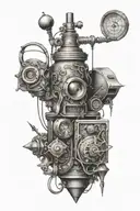 random objects tattoo design idea