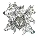 wolf pack symbolizing your 5 tattoo design idea