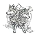 wolf pack symbolizing your 5 tattoo design idea