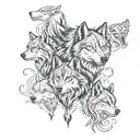 wolf pack symbolizing your 5 tattoo design idea