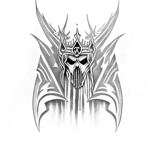 lich king tattoo design idea