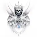 lich king tattoo design idea