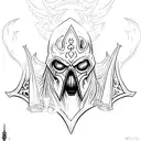 lich king tattoo design idea